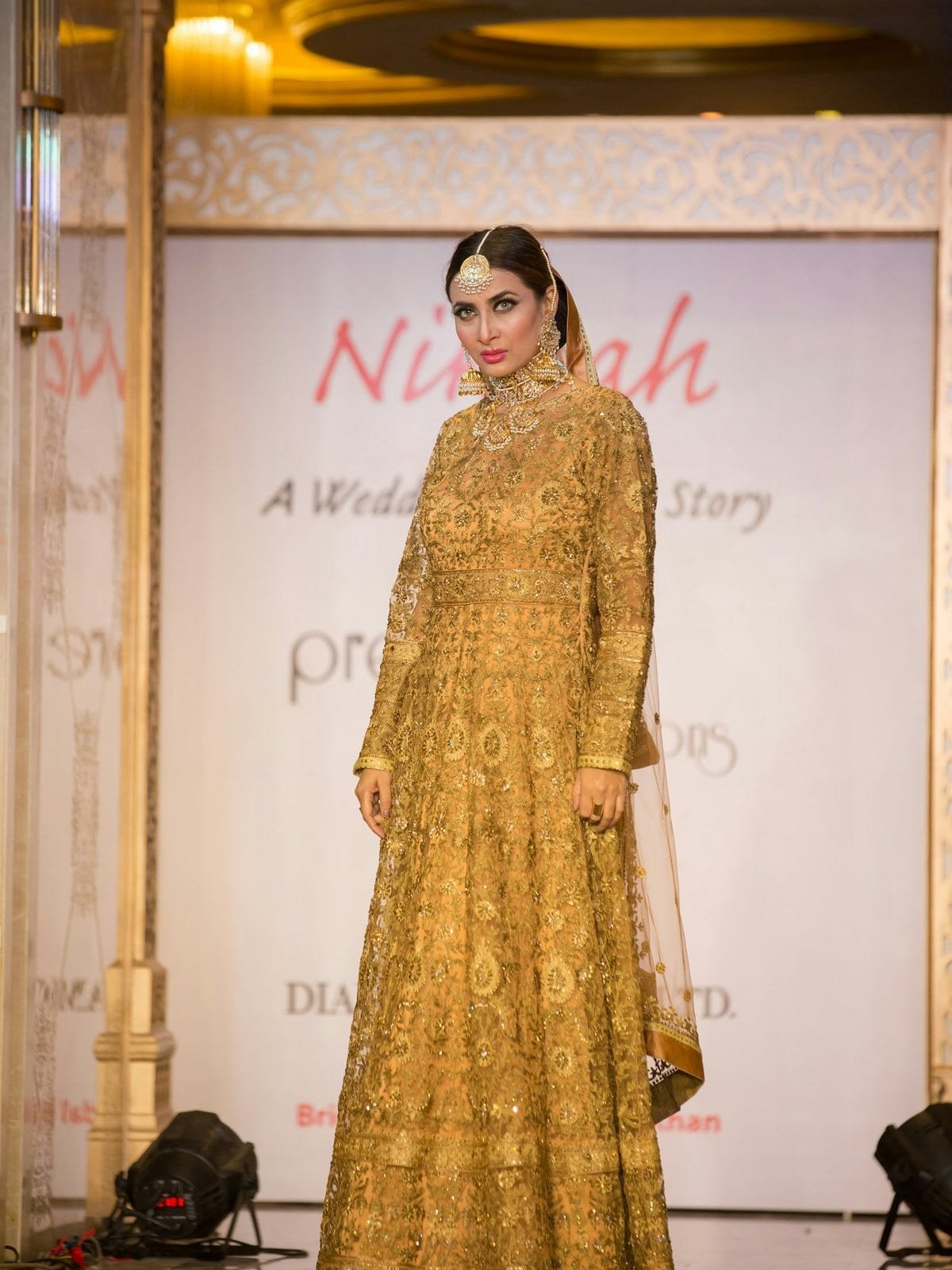 Antique Gold Anarkali Frock