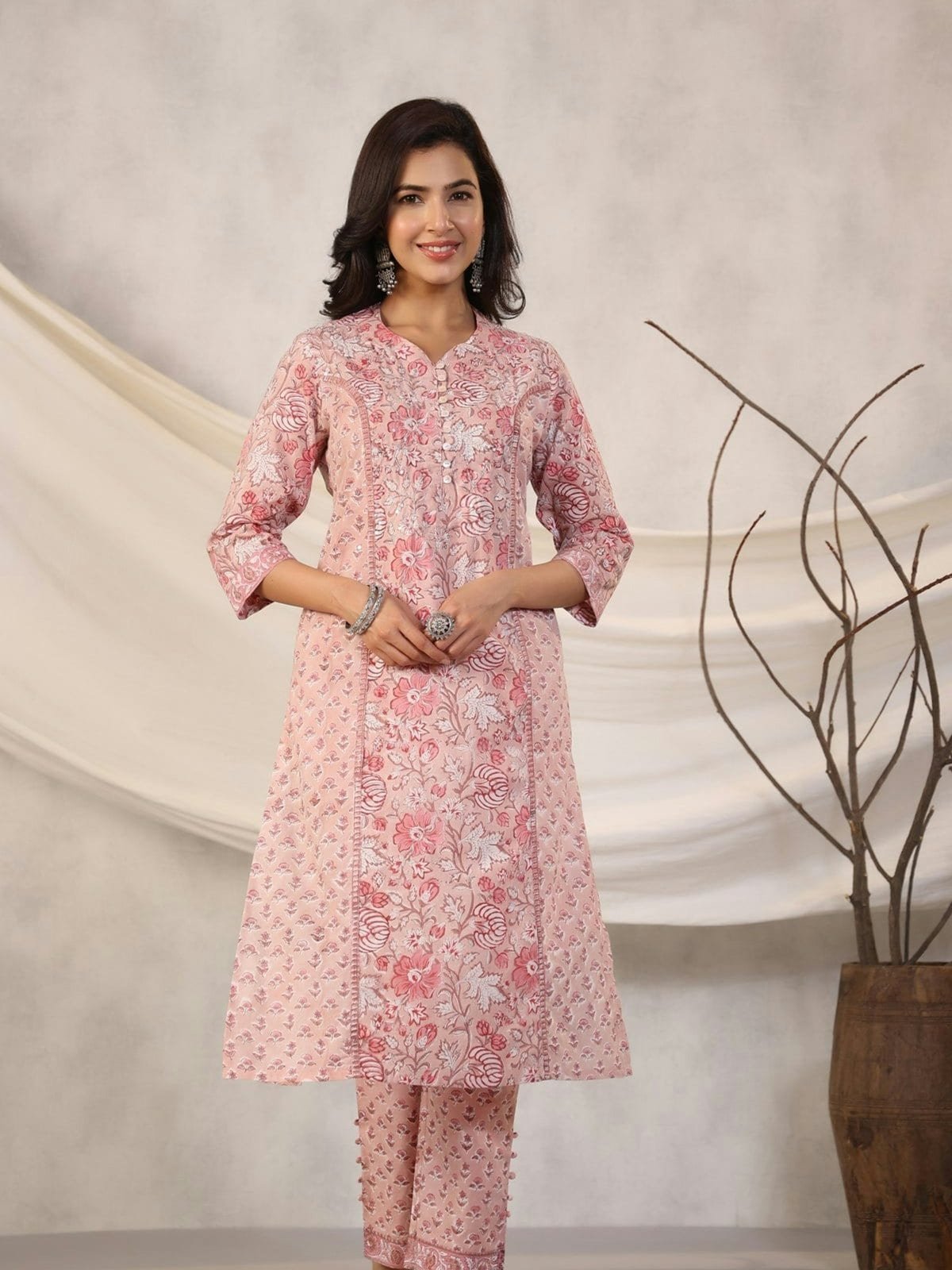 Blush Floral Lawn Suit