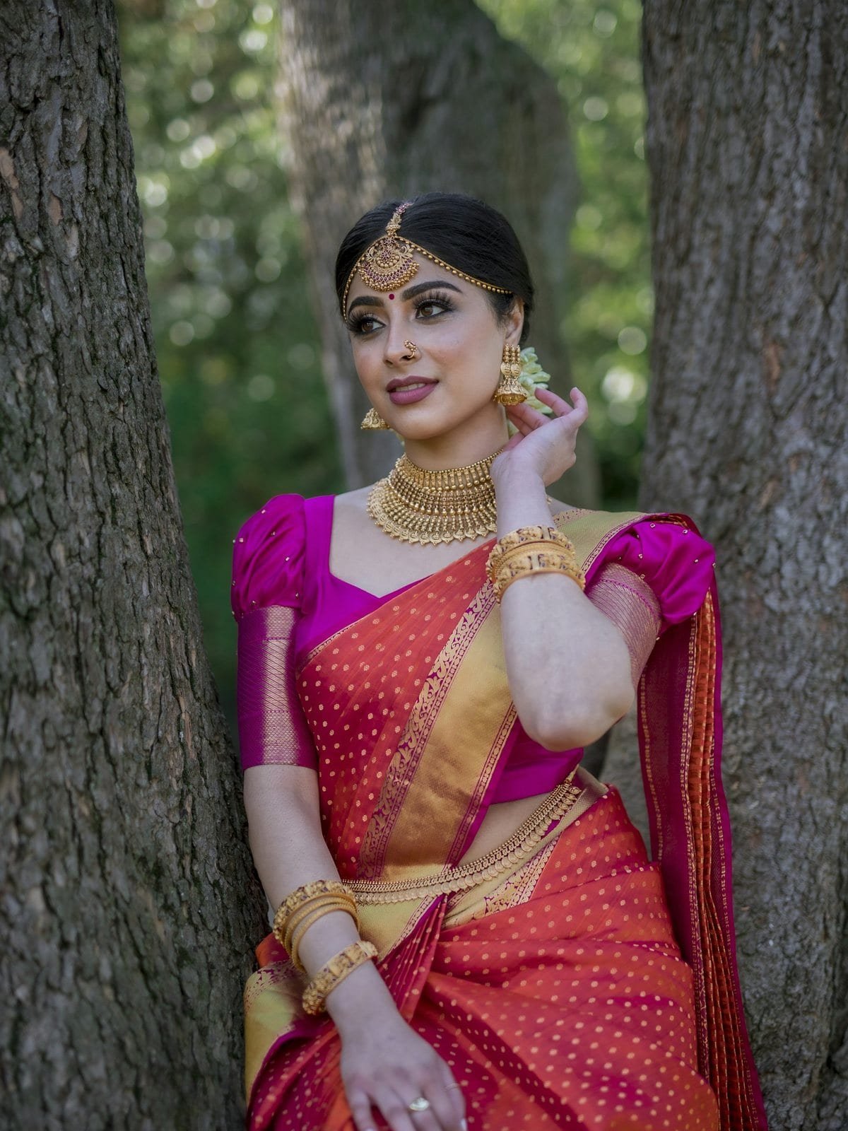 Magenta Kanjivaram Saree