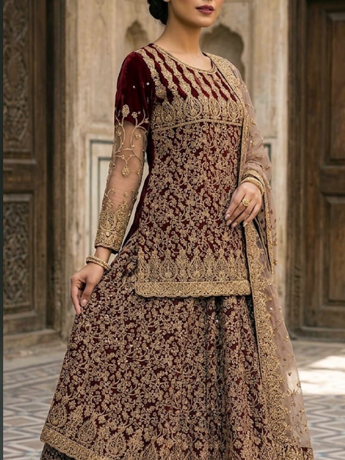 Net Indian Bridal Lehnga