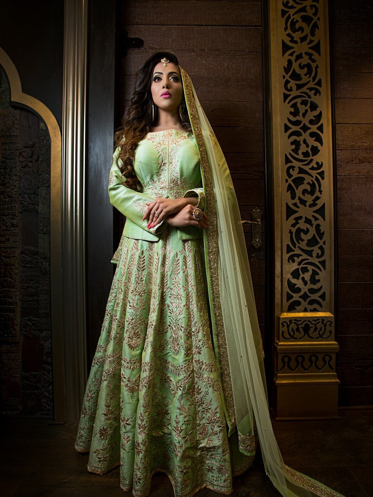 Pistachio Anarkali Frock